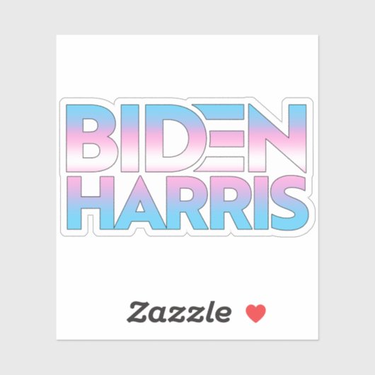 Biden Harris Trans Pride Sticker (Vel)
