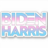 Biden Harris Trans Pride Sticker (Voorkant)