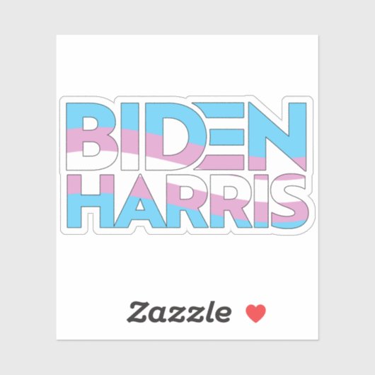 Biden Harris Trans Pride Sticker (Vel)