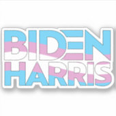 Biden Harris Trans Pride Sticker (Voorkant)