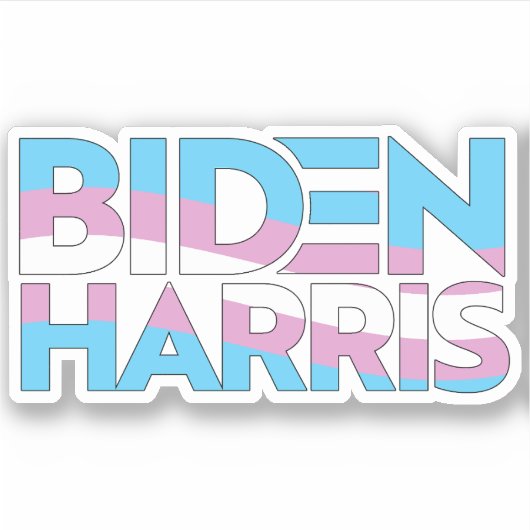 Biden Harris Trans Pride Sticker (Voorkant)