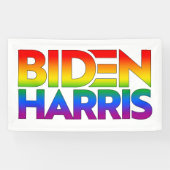 Biden Harris Trots Regenboog Spandoek (Horizontaal)