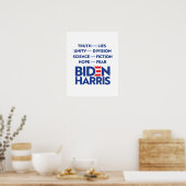 Biden Harris - Truth Unity Science Hope Poster (Keuken)