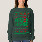 BIDEN HARRIS UGLY CHRISTMAS SWEATER (groen) (Voorkant)