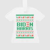 BIDEN HARRIS UGLY CHRISTMAS SWEATER (groen) Ornament (achterkant)
