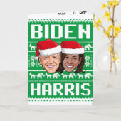 BIDEN HARRIS UGLY CHRISTMAS SWEATER KAART (Gele Bloem)