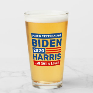 Biden Harris veteranen niet een verliezer glas