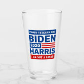 Biden Harris veteranen niet een verliezer glas (Voorkant)