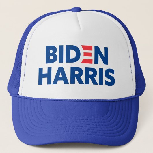 Biden/Harris White en Blue Trucker Pet (Voorkant)