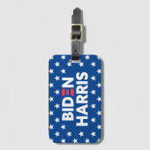 Biden / Harris White Stars Pattern Blue Bagagelabel (Voorkant (verticaal))