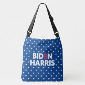 Biden / Harris White Stars Pattern Blue Crossbody Tas (Voorkant)