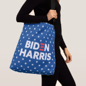 Biden / Harris White Stars Pattern Blue Crossbody Tas (Dichtbij)