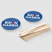 Biden / Harris White Stars Pattern Blue Handwaaier (Niet-gemonteerd)