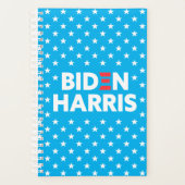 Biden / Harris White Stars Pattern Blue Planner (Voorkant)