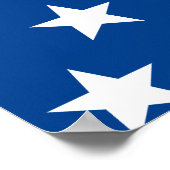 Biden / Harris White Stars Pattern Blue Poster (Hoek)