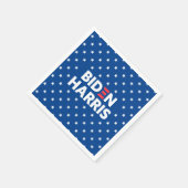 Biden / Harris White Stars Pattern Blue Servet (Hoek)
