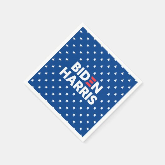Biden / Harris White Stars Pattern Blue Servet (Hoek)