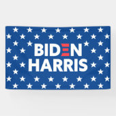 Biden / Harris White Stars Pattern Blue Spandoek (Horizontaal)