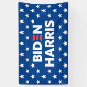 Biden / Harris White Stars Pattern Blue Spandoek (Verticaal)