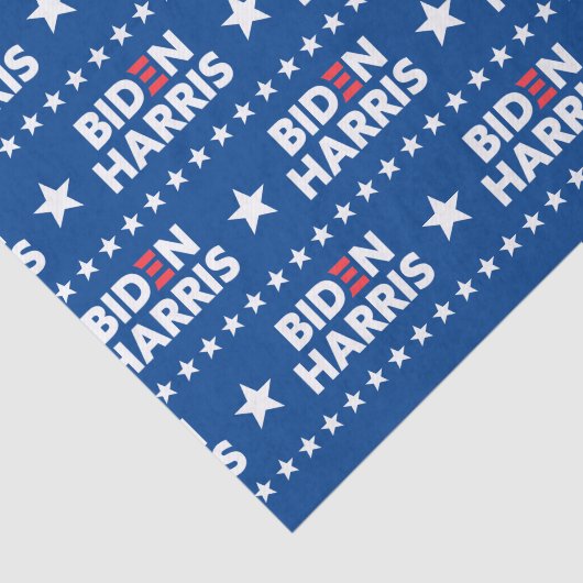 Biden / Harris White Stars Pattern Blue Tissuepapier (Detail)