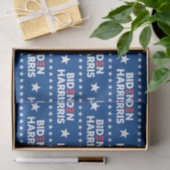 Biden / Harris White Stars Pattern Blue Tissuepapier (Geschenk)