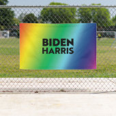 Biden Harris zwarte lgbtq lgbt pride regenboogkleu Spandoek (Insitu)