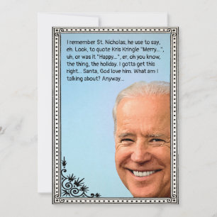 Biden Holiday-kaart Feestdagenkaart