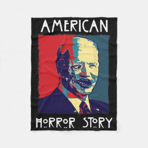 Biden Horror American Zombie Story Halloween Retro Fleece Deken