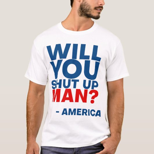 Biden - Hou je kop met man T-shirt (Voorkant)