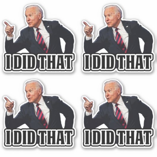 Biden I deed dat grappige anti-joe Biden Sticker (Voorkant)