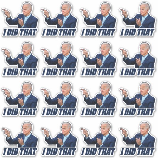 Biden I deed dat grappige antijoe Biden-gaspomp Sticker (Voorkant)