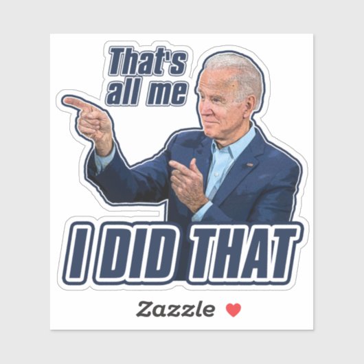 Biden I Deed Die grappige anti Biden troef 2024 Sticker (Vel)