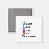 Biden Idiot Magnet (Voorkant / Achterkant)