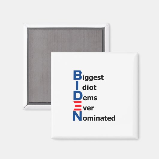 Biden Idiot Magnet (Voorkant / Achterkant)