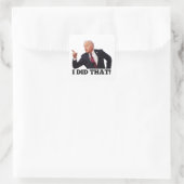 BIDEN IK HAD DAT | Inflatie | Anti Joe Biden Vierkante Sticker (Tas)
