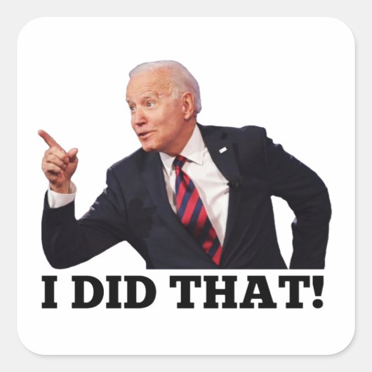 BIDEN IK HAD DAT | Inflatie | Anti Joe Biden Vierkante Sticker (Voorkant)