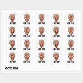 BIDEN IK HEB DIE CRAZY FACE Square Stickers GEDAAN (Vel)