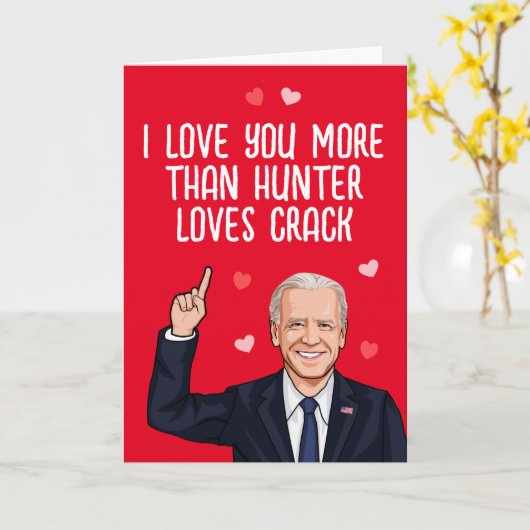 Biden - Ik hou meer van je dan Hunter houdt van cr Kaart (Gele Bloem)