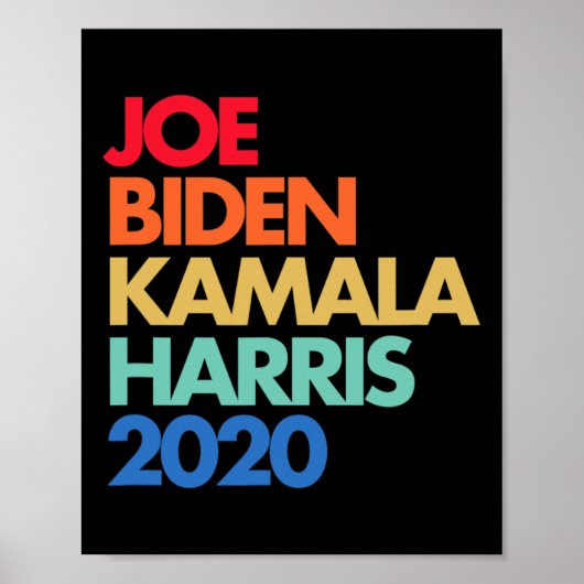 Biden Inauguratie 2021 Kamala Harris 2020 Rainbow Poster (Voorkant)
