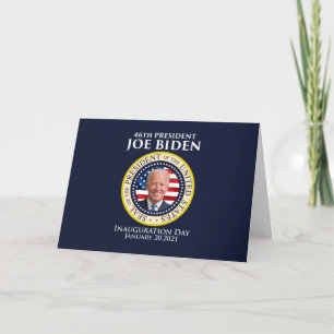 Biden Inauguratiedag 2021 Gevouwen Wenskaart Kaart