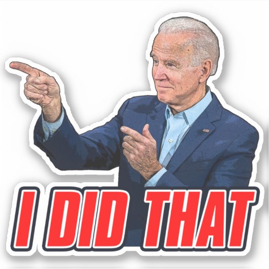 Biden inflatie anti Biden Pro troef 2024 Sticker (Voorkant)