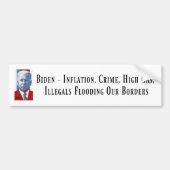 Biden - Inflatie, criminaliteit, ... - Bumperstick Bumpersticker (Voorkant)