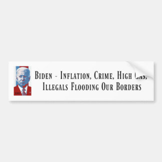 Biden - Inflatie, criminaliteit, ... - Bumperstick Bumpersticker