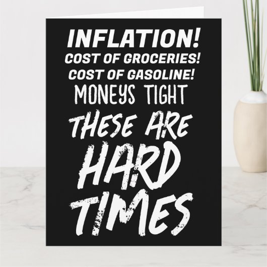 BIDEN INFLATION FUNNY JOKE BIRTHDAY WENSKAART KAART (Voorkant)