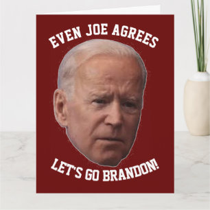 BIDEN IS HET EENS MET DE BRANDON BIG BIRTHDAY-Kaar Kaart