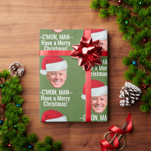 Biden - Joe Santa Hat - C'mon Man Cadeaupapier