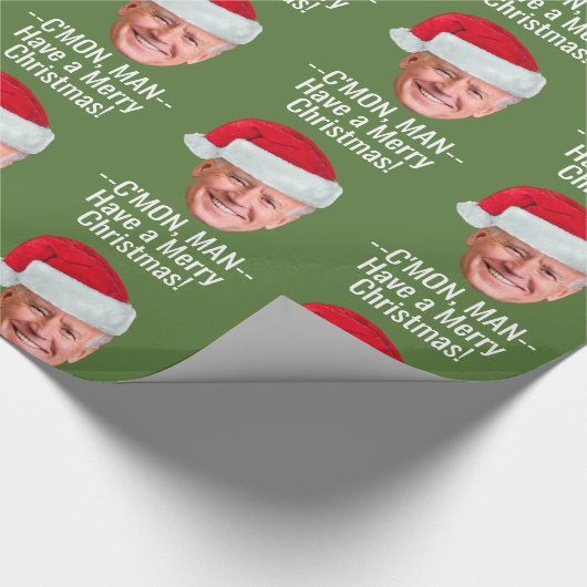 Biden - Joe Santa Hat - C'mon Man Cadeaupapier (Hoek)
