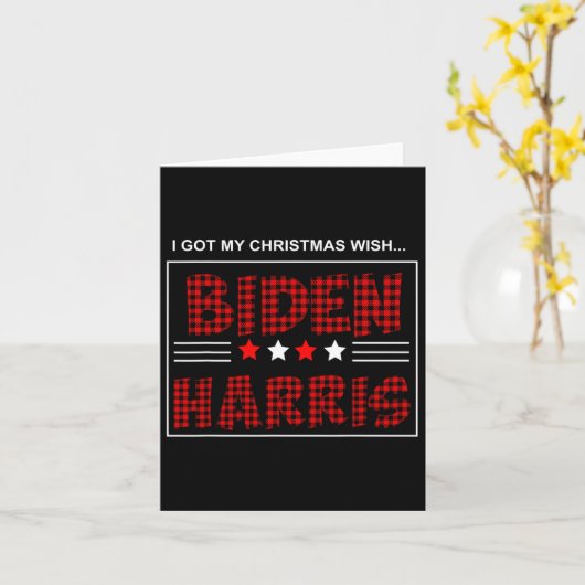 Biden Kamala Harris 2020 Kerst Kaart (Gele Bloem)