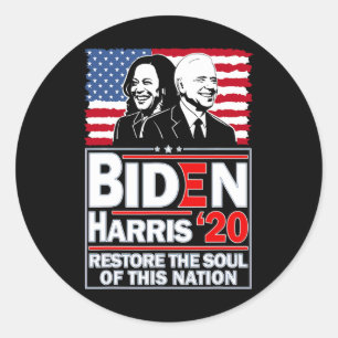 Biden Kamala Harris 2020 Voor Mannen Vrouwen Dames Ronde Sticker