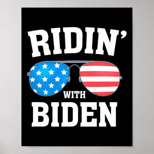 Biden Kamala Harris 2024 - Ridin' With - Liberaal Poster (Voorkant)
